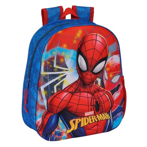 Spider-Man Childrens/Kids Contrast Backpack Blue/Red 33cm x 10cm x 27cm
