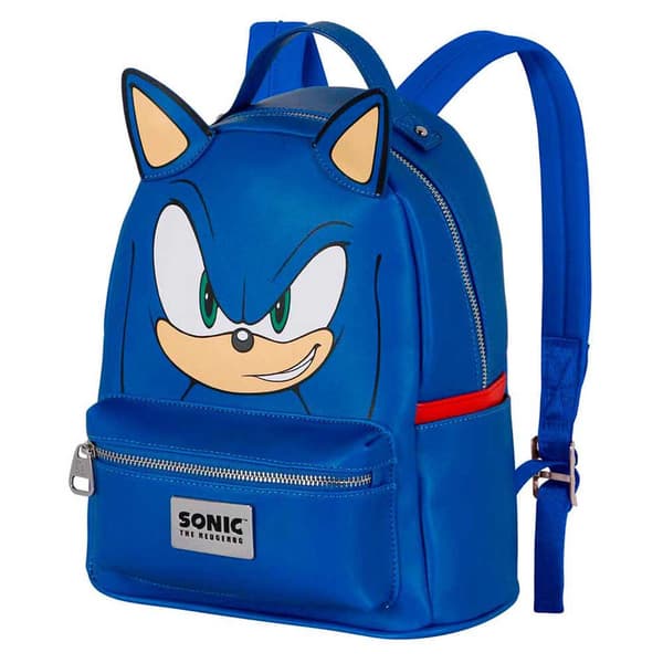 Karactermania Heady Sonic-rygsæk 29 Cm Blå
