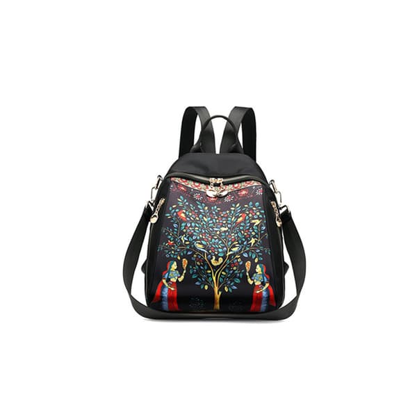 INF Nylon ryggsekk med dobbel skulder Under the tree