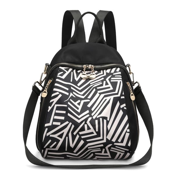 INF Nylon ryggsekk med dobbel skulder White Strip
