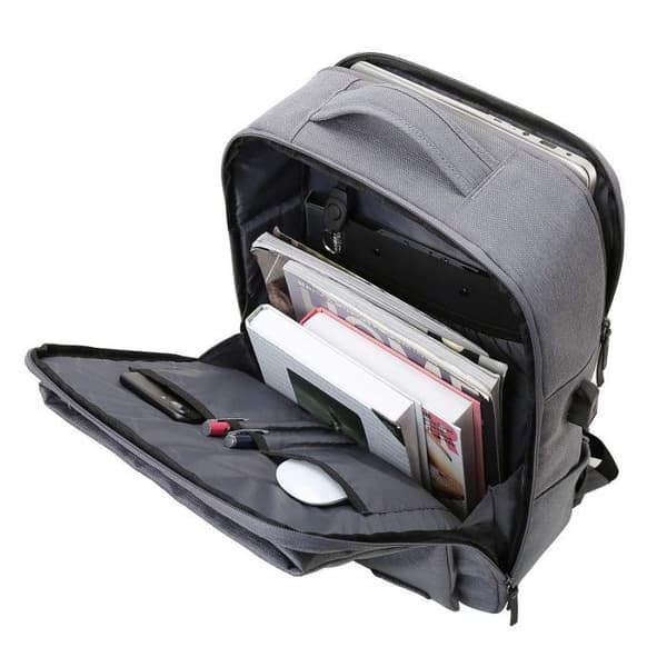 Bagsmart 15,6" ansluten datorryggsäck - Heather Grey