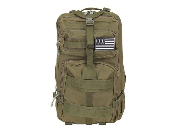 Militærtaske / Rygsæk i Nylon, Grøn - 35 Liter