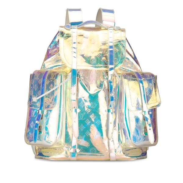 Pre-owned Louis Vuitton Monogram Prism Christopher GM Blue