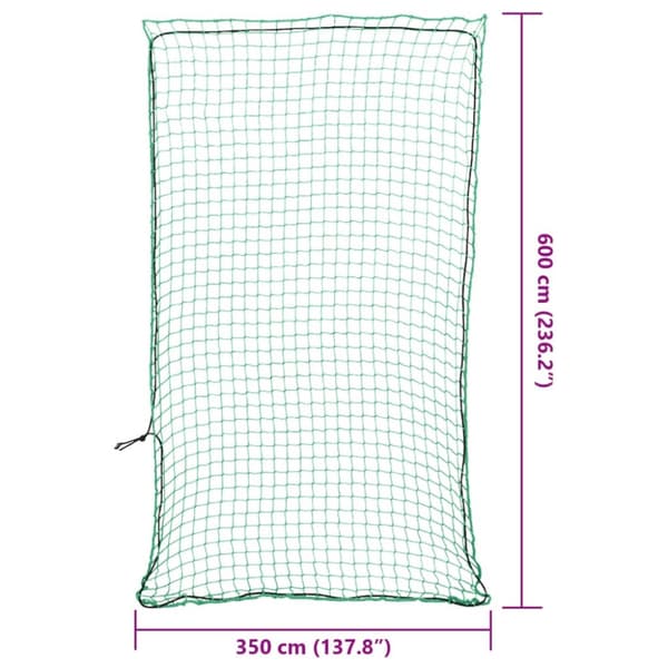 vidaXL Lastnät med elastiskt rep grön 6x3,5 m PP