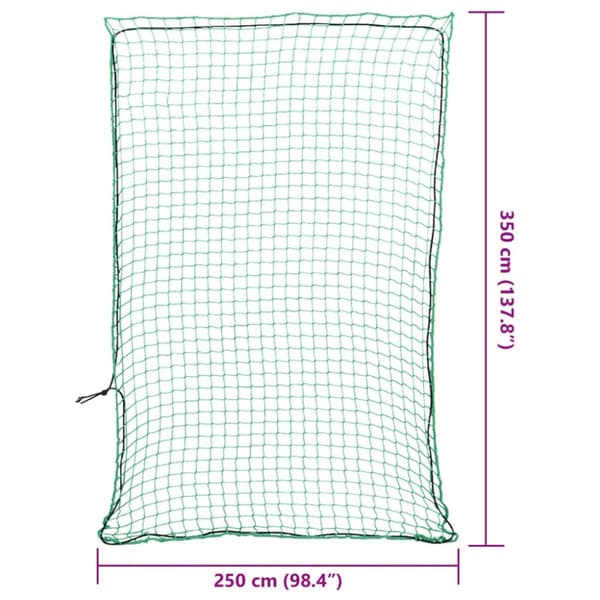 vidaXL Peräkärryn verkko joustavalla köydellä vihreä 3,5x2,5 m PP