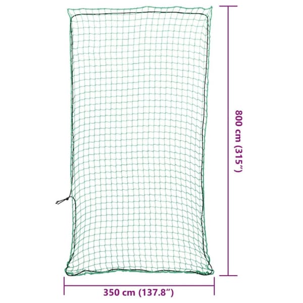vidaXL Lastnät med elastiskt rep grön 8x3,5 m PP