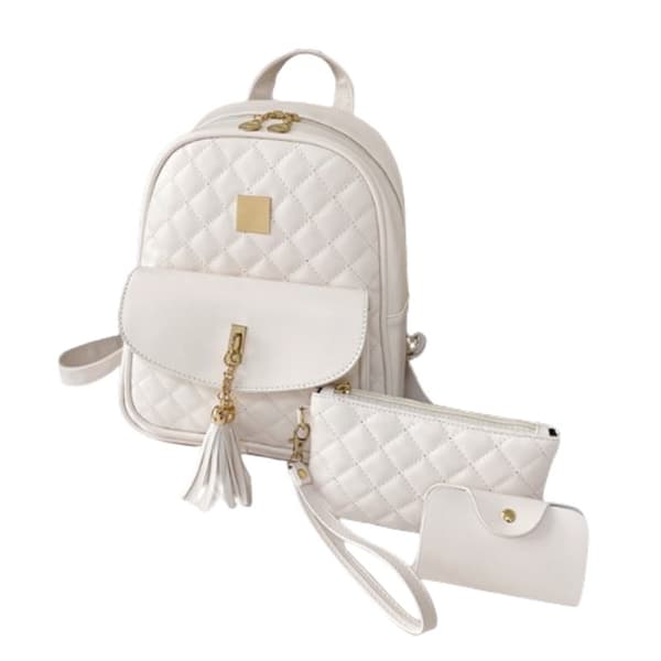 INF Chic quiltad ryggsäcksväska i 3 delar