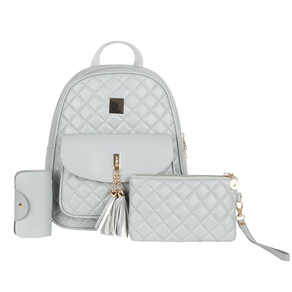 INF Chic quiltad ryggsäcksväska i 3 delar