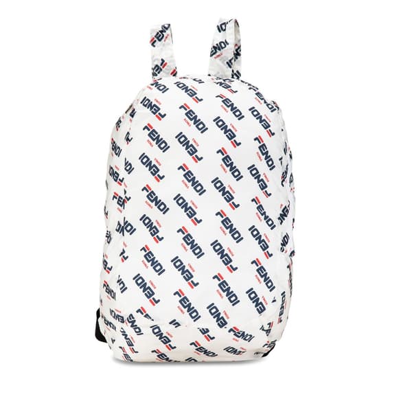 Pre-owned Fendi x Fila Mania Packable Backpack White