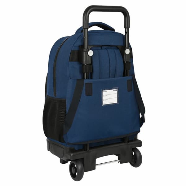 Skolväska med hjul BlackFit8 Urban Svart Marinblå (33 x 45 x 22 cm)