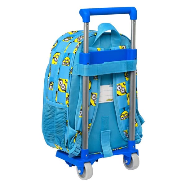 Skolväska med hjul Minions Minionstatic Blå (26 x 34 x 11 cm)
