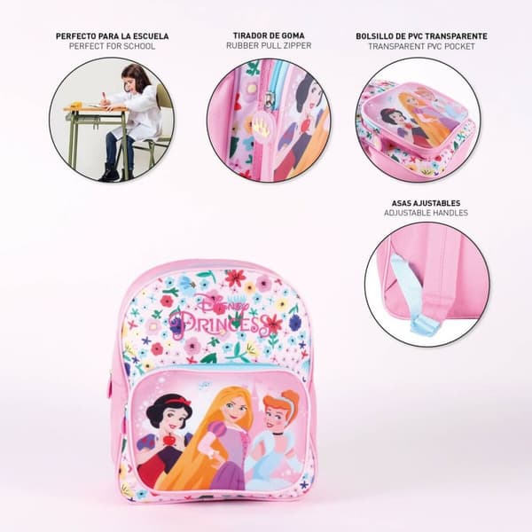 Skoletaske Disney Princess Pink 25 x 30 x 12 cm