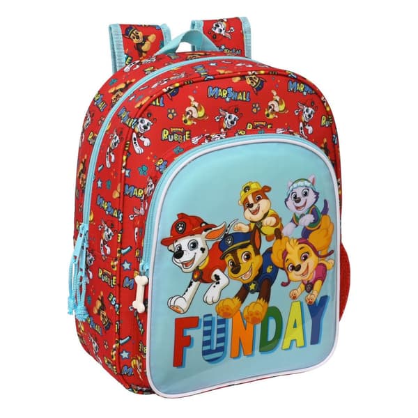 Lasten laukku The Paw Patrol Funday Punainen Vaaleansininen (26 x 34 x 11 cm)