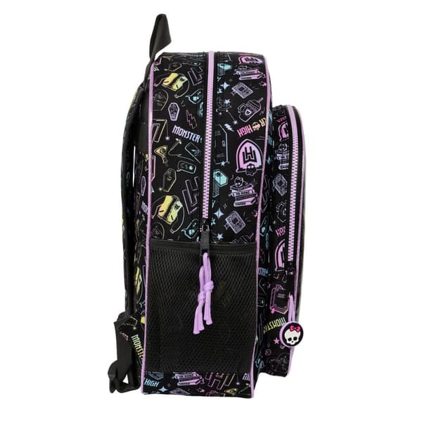 Børnetaske Monster High Sort 32 X 38 X 12 cm