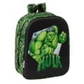 Miniatyrbild 1 av 3: Skolryggsäck Hulk Svart Grön 22 x 27 x 10 cm 3D