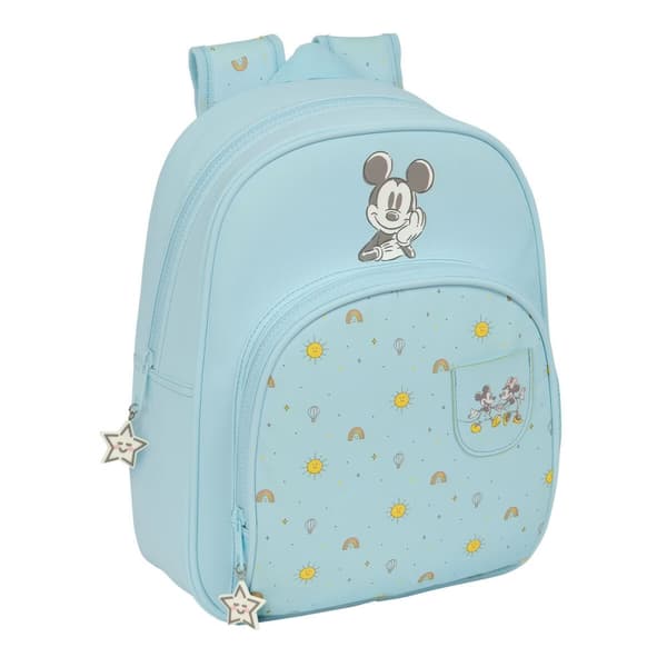 Skolryggsäck Mickey Mouse Clubhouse Baby Ljusblå 28 x 34 x 10 cm