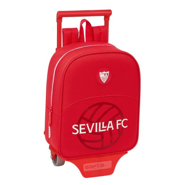 Reppu pyörillä Sevilla Fútbol Club Punainen 22 x 27 x 10 cm