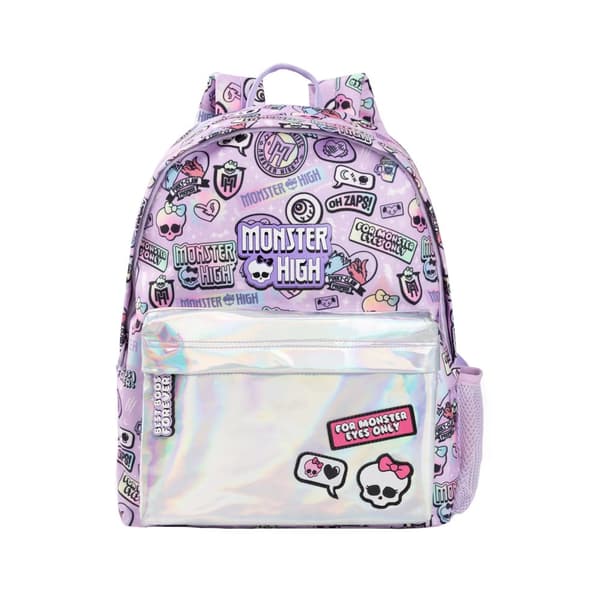 Monster High Holographic Backpack Purple/Silver One Size