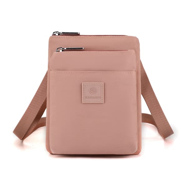 INF Lærredstelefontaske til kvinder, lille crossbody-taske med lynlås