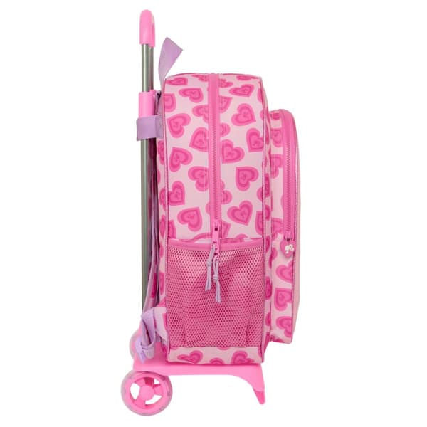 Skolväska med hjul Barbie Love Rosa 33 x 42 x 14 cm