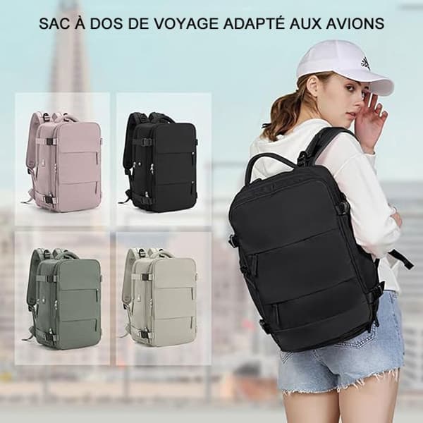 Cabin Travel Backpack - Dam - Vattentät - USB - Svart - 45x31x20 cm