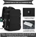 Miniatyrbild 4 av 6: Cabin Travel Backpack - Dam - Vattentät - USB - Svart - 45x31x20 cm
