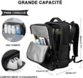Miniatyrbild 5 av 6: Cabin Travel Backpack - Dam - Vattentät - USB - Svart - 45x31x20 cm