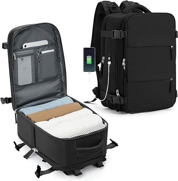 Cabin Travel Backpack - Dam - Vattentät - USB - Svart - 45x31x20 cm