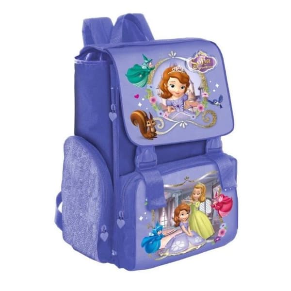 Princess Sofia barnryggsäck - PRINSESSA - Lila - Syntet - 40 x 30 x 15 +10 cm - Rygg