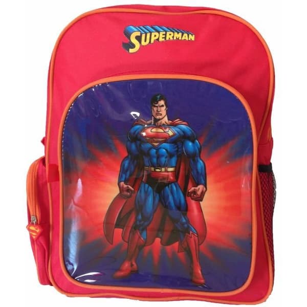 Ryggsäck Barn - Superman - Röd - 33x25x11cm - Ergonomiska Axelband - Framlucka