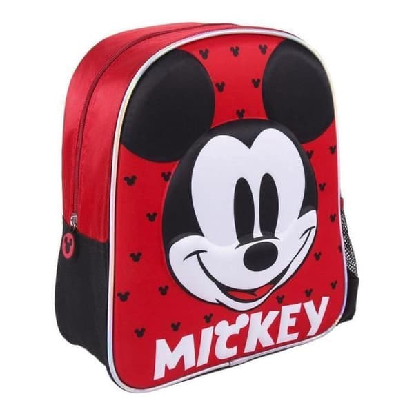 Skolväska - Mickey Mouse - 3D - Röd - 25 x 31 x 10 cm - Barn