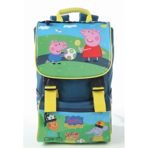Ryggsäck - Peppa Pig - George - Blå - Vadderade remmar - Fack med dragkedja