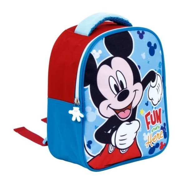 Ryggsäck - GUIZMAX - Mikey Mouse - 24x20x10 cm - Justerbara axelremmar - Idealisk för förskolan