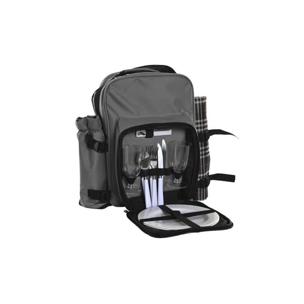 Picknick set DKD Home Decor 28,5 x 20 x 39 cm Mörkgrå