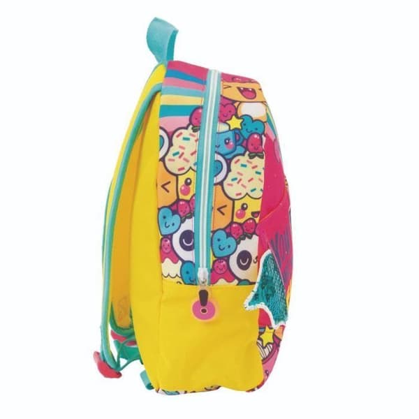 Barnryggsäck - GIOCHI PREZIOSI - GOPOP - Love&amp;Peace - 24 till 35 liter - Ljusröd och färgglad