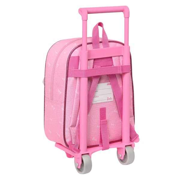 Skolväska med hjul Barbie Girl Rosa 22 x 27 x 10 cm