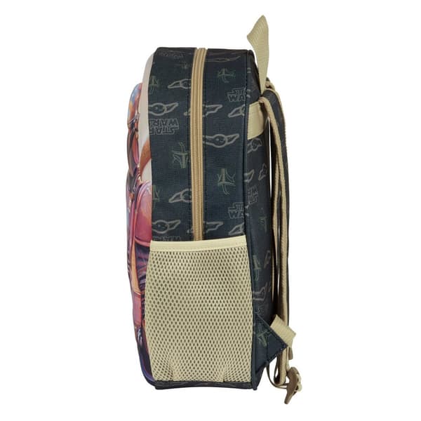 Barnryggsäck 3D The Mandalorian Svart Beige 27 x 33 x 10 cm