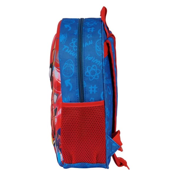 Skolryggsäck 3D Spider-Man Röd Marinblå 27 x 33 x 10 cm