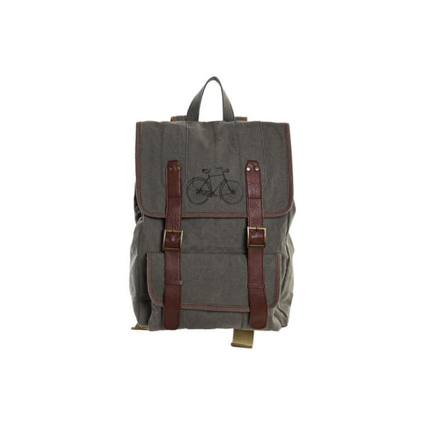 Casual Rygsæk DKD Home Decor Canvas Cykel Grå Brun (33 x 12 x 47 cm)