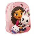 Miniatyrbillede 1 af 6: 3D Skoletaske Gabby's Dollhouse Pink 25 x 31 x 10 cm