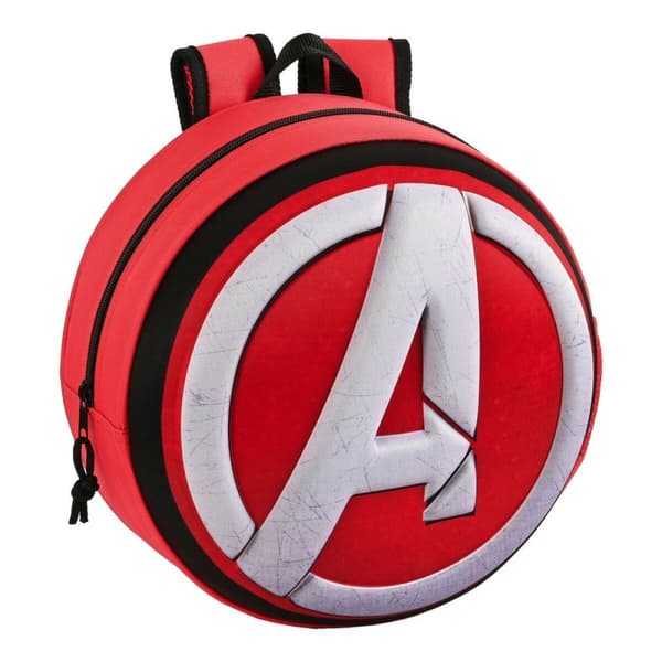 3D Skolebag The Avengers Rød Svart Hvit (31 x 31 x 10 cm)