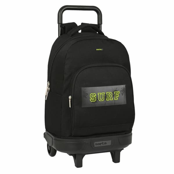 Skoleryggsekk med Hjul Safta Surf Svart (33 x 45 x 22 cm)