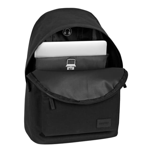 Skolebag Safta   31 x 41 x 16 cm Svart