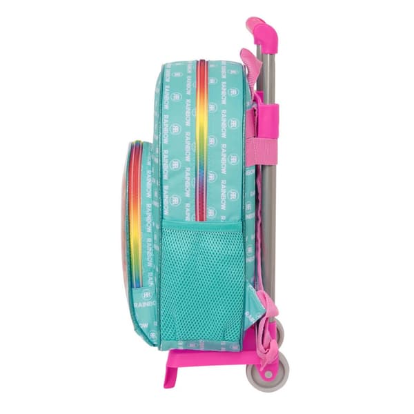 Skoleryggsekk med Hjul Rainbow High Paradise Turkis 28 x 34 x 10 cm