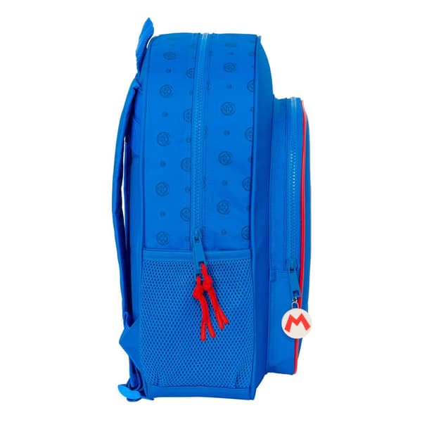 Skolebag Super Mario Play Blå Rød 32 X 38 X 12 cm
