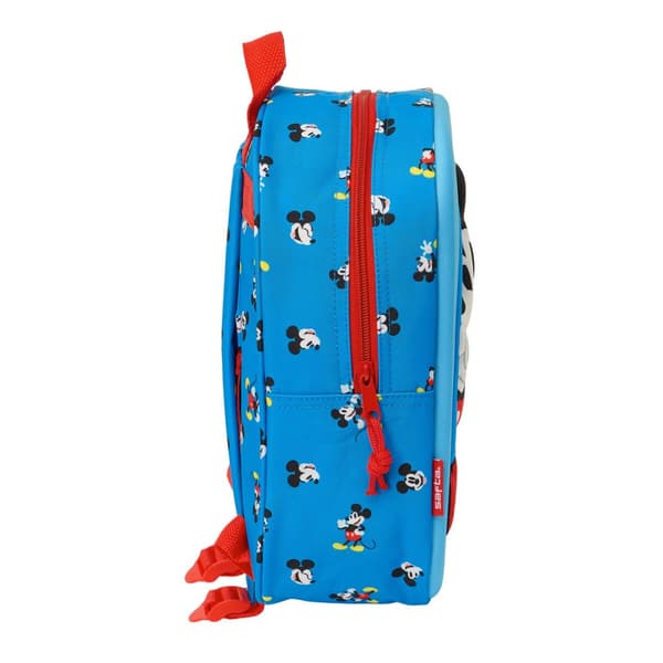 Skolebag Mickey Mouse Clubhouse Blå 22 x 27 x 10 cm 3D