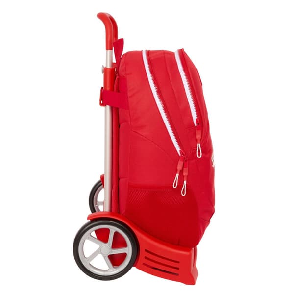Skoleryggsekk med Hjul Sevilla Fútbol Club Rød 32 x 44 x 16 cm