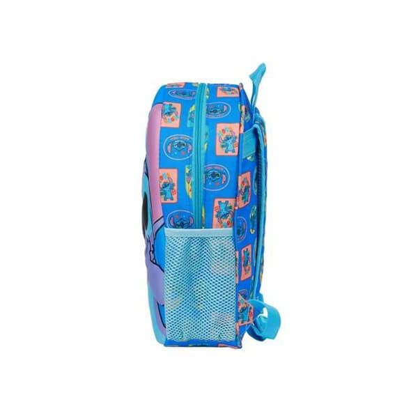 Skolebag Stitch Blå 27 x 33 x 10 cm 3D