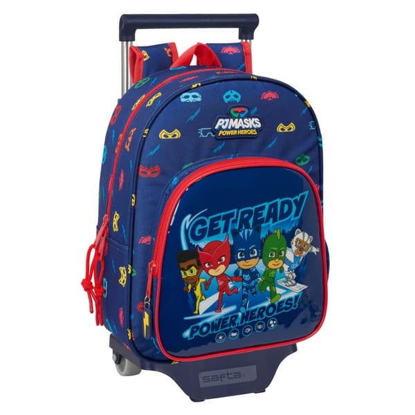 Reppu pyörillä PJ Masks Ready Laivastonsininen 26 x 34 x 11 cm