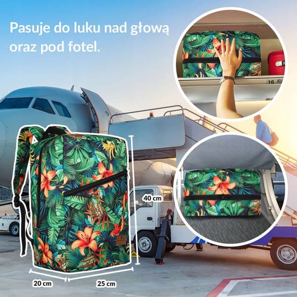Batoh-cestovní taška s držákem na kufr - Peterson